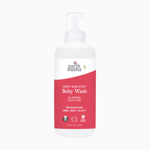 Earth Mama Baby Wash - Simply Non-Scents, 34 Fl Oz