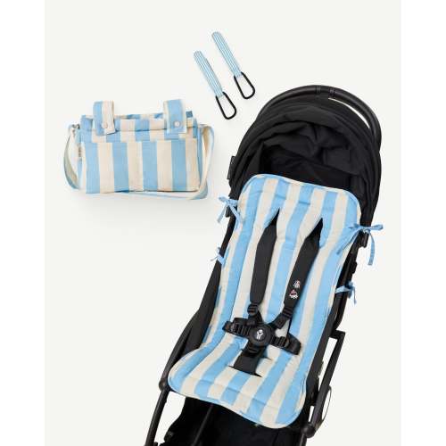 Stroller Party Set | Blue Wide Stripe - Storq by Kindred Bravely