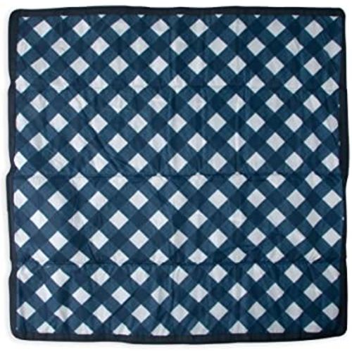 Little Unicorn – Navy Plaid Indoor/Outdoor Blanket | 100% Polyester | Water Resistant | Simple Clean | Wipeable Material | Easy to Carry | Babies and Toddlers | Machine Washable | 5’ x 5’
