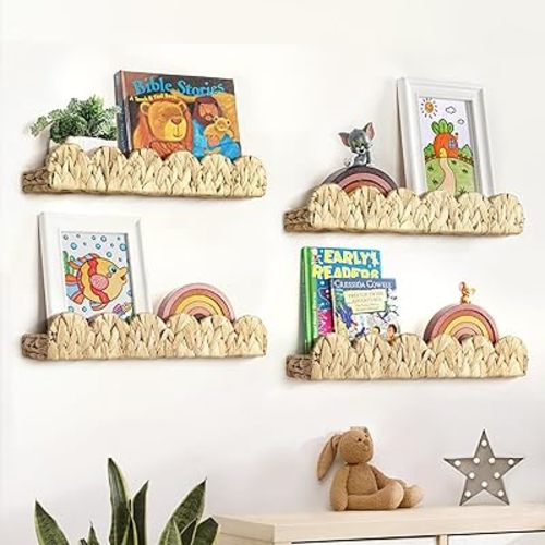 Scalloped Nursery Bookshelf, Set of 4,