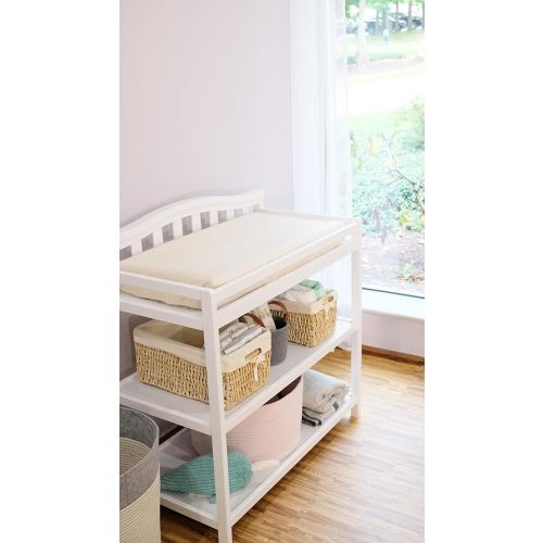 Naturepedic Organic Contoured Changing Pad Cover - Easy to Clean, Lightweight & Portable - Comfort 2-Sided and 4-Sided Baby Diaper Changing Pad Cover - 16" x 31"