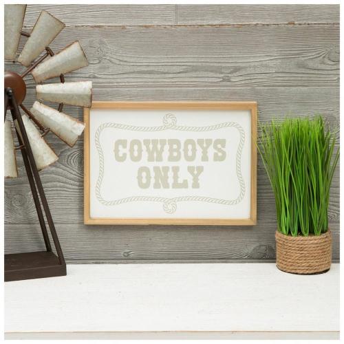 Cowboys Only Wood Wall Decor