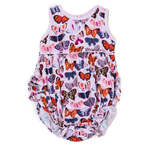 Little Sleepies Bubble Romper for Girls, Soft Viscose from Bamboo One Piece, Baby Clothes
