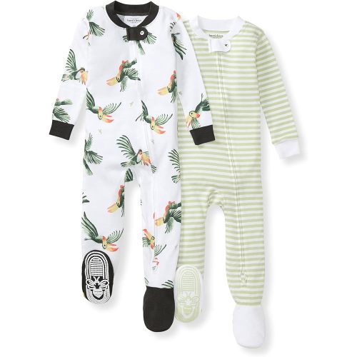 Burt's Bees Baby baby-boys Boys Sleeper Pjs, 100% Organic Cotton, One-piece Footie, Zip Up Jumpsuit, Snug Fit Pajamas