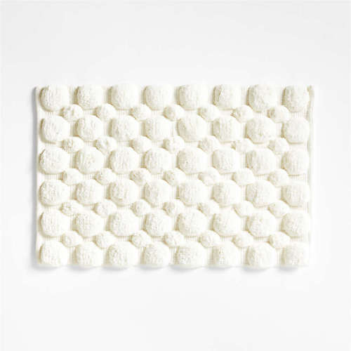 Kupla Ivory 100% Organic Cotton Bath Rug