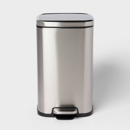 12L Soft Square Stainless Step Trash Can - Brightroom™