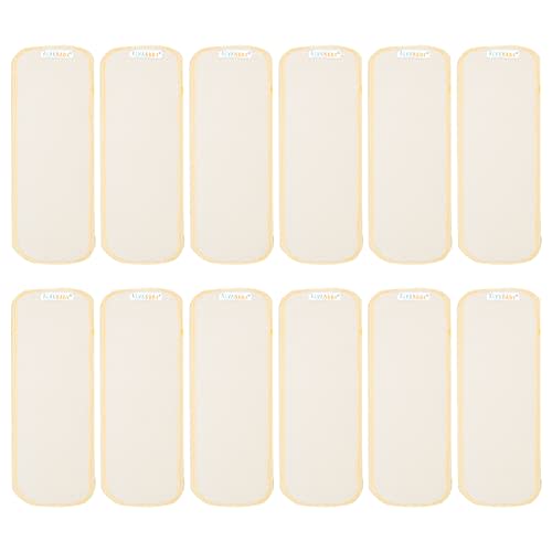 ALVABABY 12PCS Newborn Cloth Diaper Insert,Less Than 12pounds 3 Layers Cloth Diaper Inserts, Super Soft Inserts,Reusable Cloth Diaper Inserts Overnight 12SX