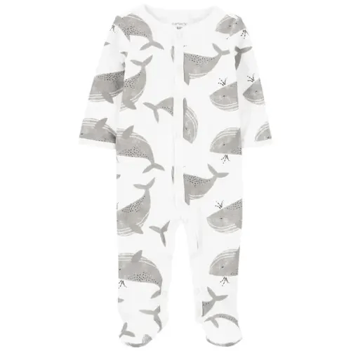 3m Baby Whale Snap-Up Cotton Sleep & Play Pajamas | Carter's
