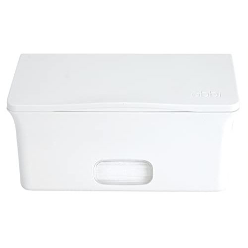 Ubbi Baby Wipes Dispenser | Baby Wipes Case | Baby Wipes Holder with Weighted Plate, Keeps Wipes Fresh and Non-Slip Rubber Feet, White