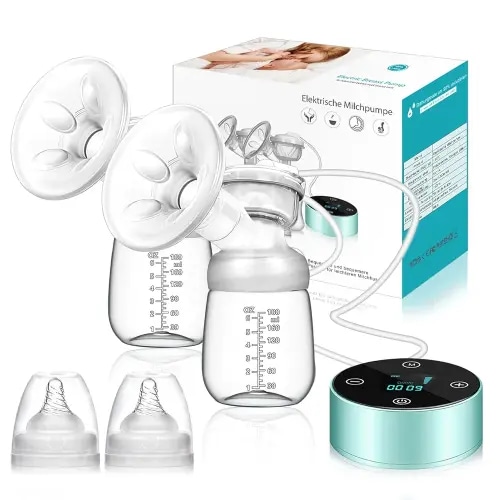 Electric Breast Pump, Breast Pump Electric Breastfeeding Pump 3 Modes 10 Levels Dual Rechargeable Nursing Double Breast Milk Pump Massage with Touchscreen LED