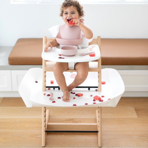 The Food Catcher for High Chairs - White