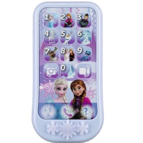 eKids Disney Frozen Toy Phone for Kids, Toddler Toys with Preschool Learning Activities – Blue (FR-160v24)