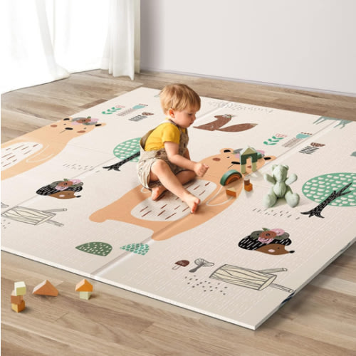 UANLAUO Extra Large Baby Play Mats 79x71in Waterproof Foldable Foam Playmats for Babies Toddlers Infants