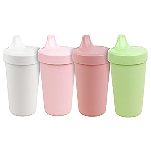 Re-Play Made in The USA 4pk No Spill Sippy Cups for Baby, Toddler, and  Child Feeding - Aqua, Blush, White, Grey (Fresh+) 