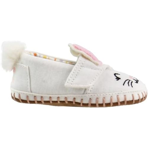 TOMS Infant Girls Crib Alpargata Slip On Flats Casual - White - 1 Infant