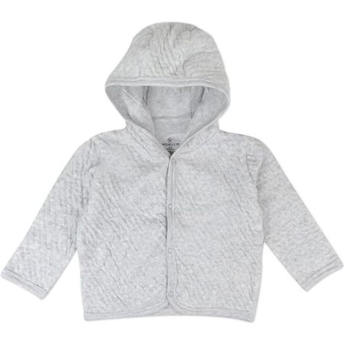 HonestBaby Snap-Front Hooded Jackets, Side-Snap Top, Hoodies in Cozy 100% Organic Cotton Infant Baby Boys, Girls, Unisex