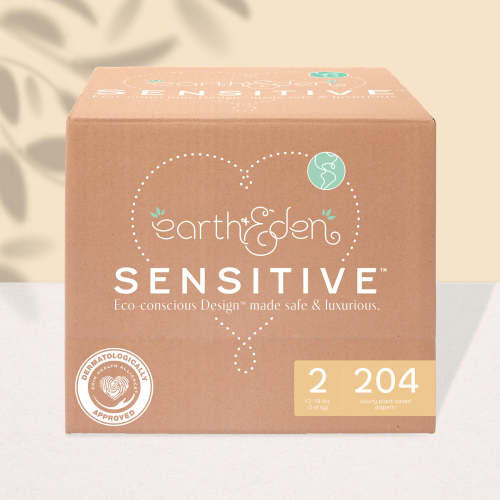 Earth & Eden Baby Diapers, Size 2, 204 Count
