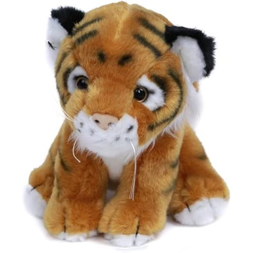 Plushland Brown Tiger Sitting 8" Stuffed Toys Plush Super Soft Winter Holiday (Brown)