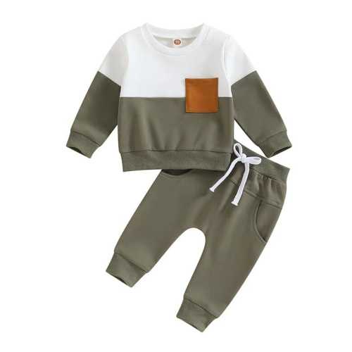 Little Boy Long Sleeve Pocket 2-Piece Outfit Set
– The Trendy Toddlers
