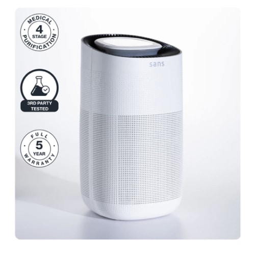 Sans Air Purifier - HEPA 13 Filter, Activated Carbon and UV-C Light
