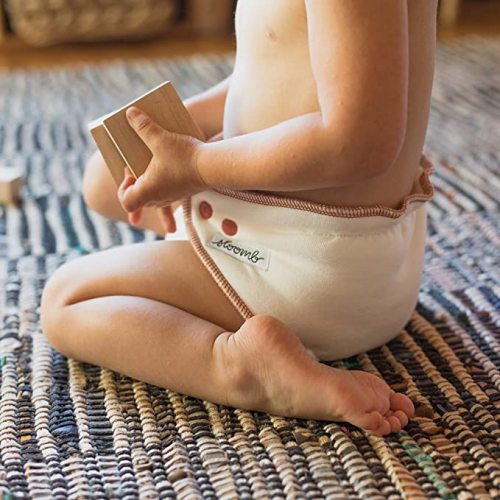 Sloomb Overnight Bamboo Fleece Fitted Diapers - Small - Ether