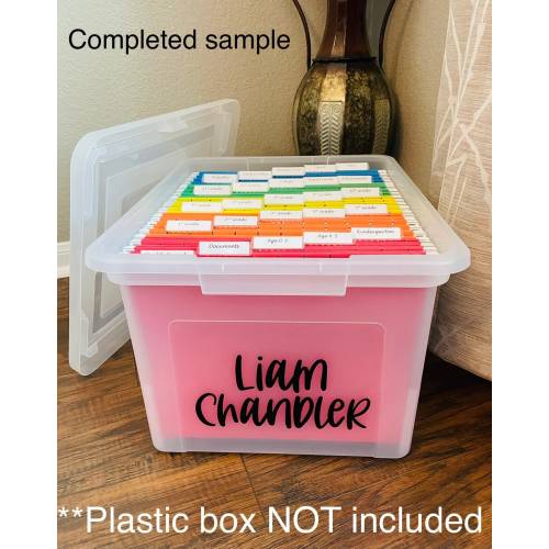 Children's Milestone Box DIY Kit, Kids Memory Box Kit, School Memory Box Kit, Baby Keepsake DIY Set