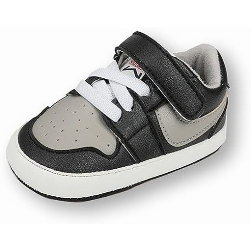 Clowora Unsex Baby Shoes Boys Girls Infant Sneakers Non-Slip Soft Rubber Sole Toddler Crib First Walker Lightweight Shoes