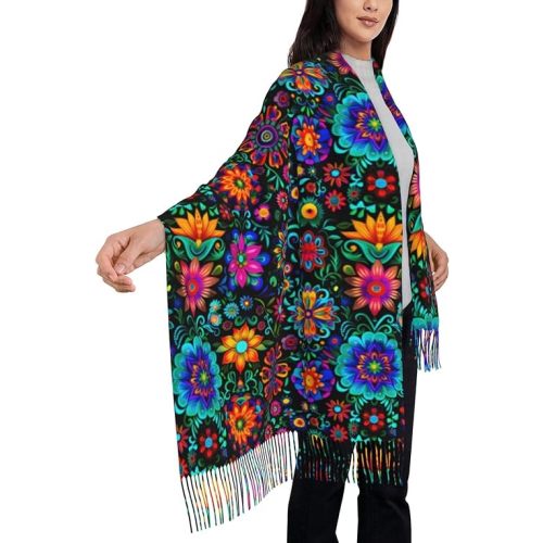 Puurbol Mexican Shawl Wrap Scarf Rebozos Mexicanos Mexican Dress For Women