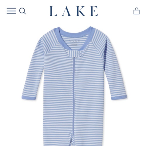 LAKE | Baby | Pima Cotton Pajamas | Hydrangea Baby Sleeper
