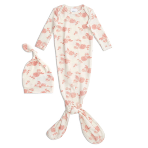 aden + anais Rosettes Newborn Gown + Hat Set