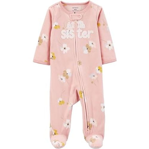 Carter's Girls' 1-Piece 100% Snug Fit Footie Sleeper PJs