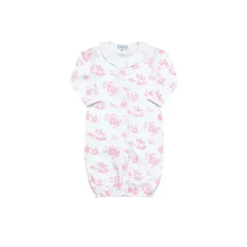 Pink Toile Baby Converter Gown