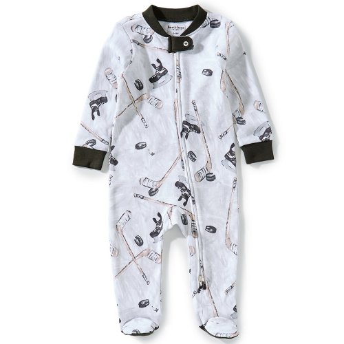 Burt's Bees Baby Boys Organic Cotton Hockey Season Footed Sleep & Play