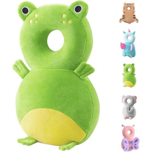 Baby Head Protector, Toddlers Head Safety Pad Cushion, Adjustable Backpack, Baby Back Protection for Crawling & Walking, Age 4-24Months (Green)