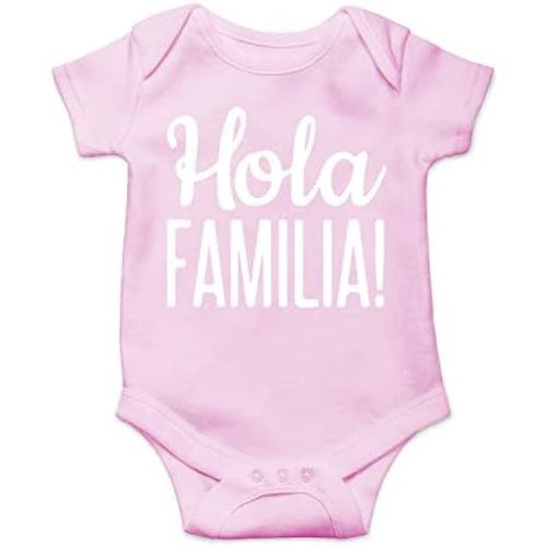 Belle Homie Hola Familia! - Funny Baby Essentials Bodysuit - Newborn Girl Outfits Cute Baby Boy Clothes
