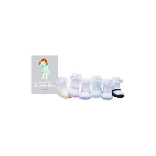 Jump & Jive Jitterbug Jenny Assorted 6-Pack Socks, 0-12 M