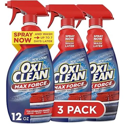OxiClean Max Force Laundry Stain Remover Spray, 12 Fl. Oz, 3-Pack