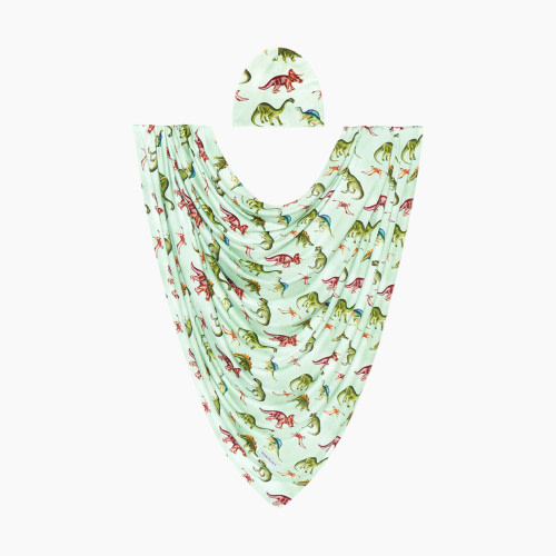 Posh Peanut Swaddle Beanie Set - Open Green