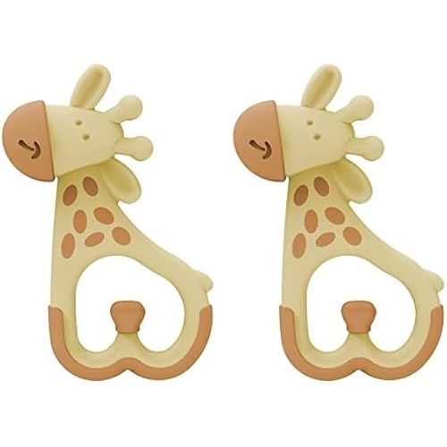 Dr. Brown's Ridgees Giraffe, Massaging Baby Teether, Designed by a Pediatric Dentist, BPA Free, 3m+ (Pack of 2)