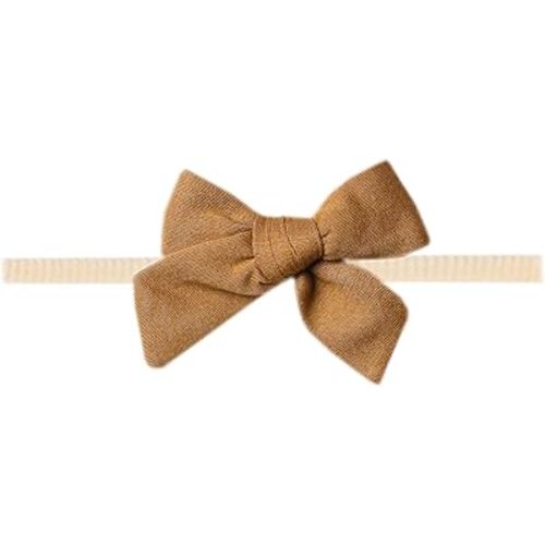 Copper Pearl Baby Bows: Stylish Headbands for Baby Girls, Premium Soft and Stretchy Baby Headbands, Perfect for Newborns, Trendy Designs - Camel
