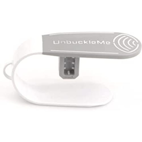 UnbuckleMe Car Seat Buckle Release Tool (As Seen on Shark Tank) - Easy Opener Aid for Arthritis, Long Nails, Older Kids - Button Pusher for Infant, Toddler, Convertible 5 pt Harness car Seats (Gray)