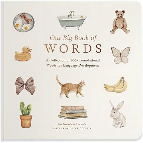 Our Big Book of First Words: A Collection of 100+ Foundational Words for Language Development (Our Little Adventures Series) Board book – September 24, 2024
