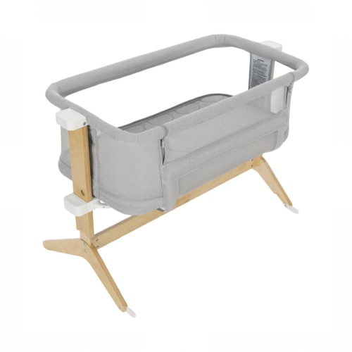 Newton Bassinet And Bedside Sleeper, Grey/Birch