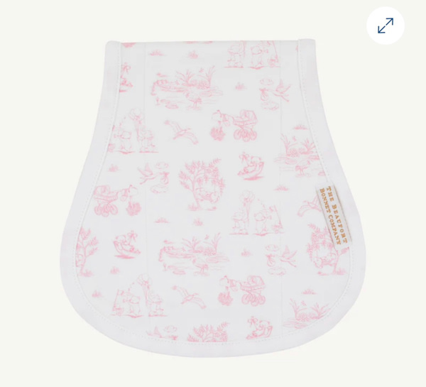 Burp Cloth - Sir Proper's Sweet Arrival (Hamptons Hot Pink)