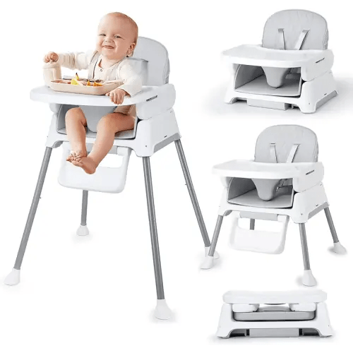 3 in 1 Baby High Chair, Bellababy Adjustable Convertible Chairs for Babies and Toddlers, Compact/Light Weight/Portable/Easy to Clean