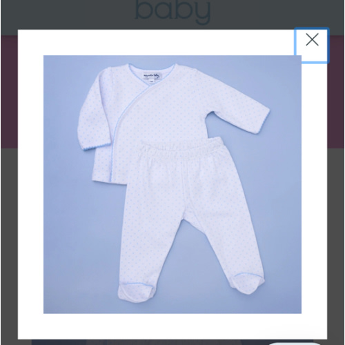 Magnolia Baby Boy Mini Dots X-Tee Footed Pant Set - Blue