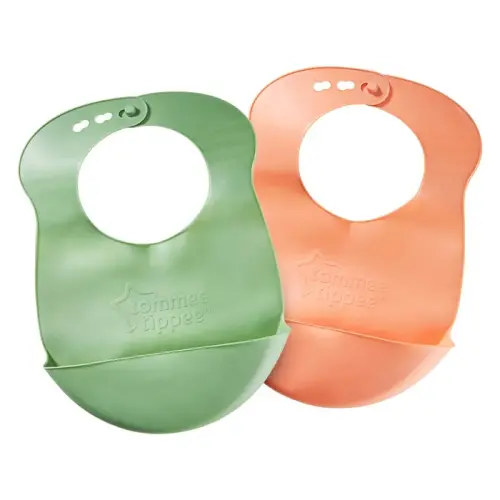Tommee Tippee Roll & Go Bib - 2 Pack - Assorted Colours | Baby Bunting AU