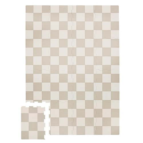 3 Sprouts Baby & Kids EVA Foam Puzzle Mat - Checkerboard Beige