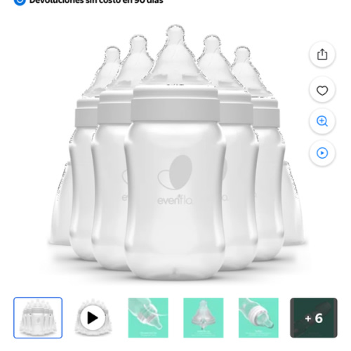 Evenflo Balance + Wide Neck Natural Multi-Pack Set, BPA-Free Plastic Baby Bottles, 9oz, Clear, 6ct