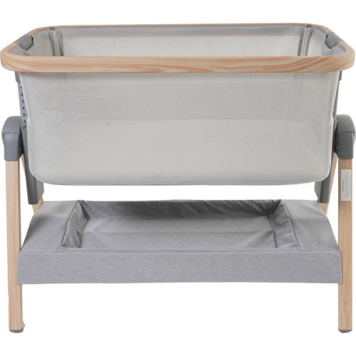Venice Child California Dreaming Portable Bedside Bassinet, Gray Wood